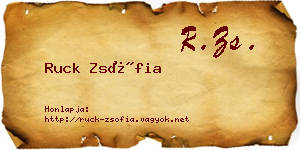 Ruck Zsófia névjegykártya