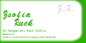 zsofia ruck business card