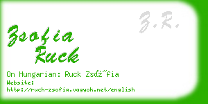 zsofia ruck business card